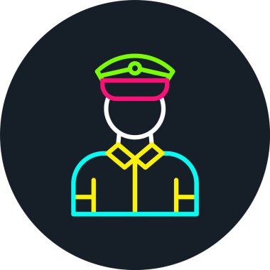 Sürücü Satırı Çok Renkli Simge