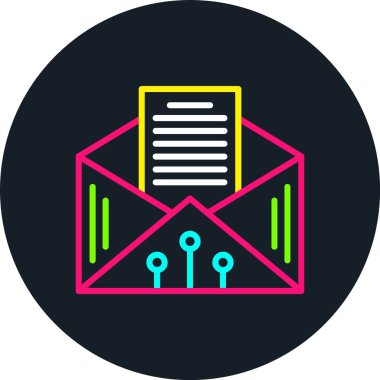 Gelen Satırı Çok Renkli Simge