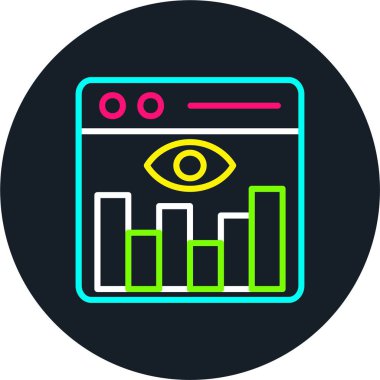 Web Glifinde Trafik Çizgisi Çok Renkli Simge