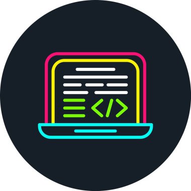 Kodlama Satırı Çoklu Renk Simgesi