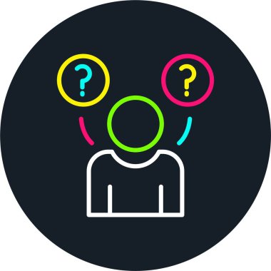 Şüphe Satırı Çoklu Renk Simgesi