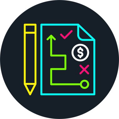 Planlama Satırı Çok Renkli Simge