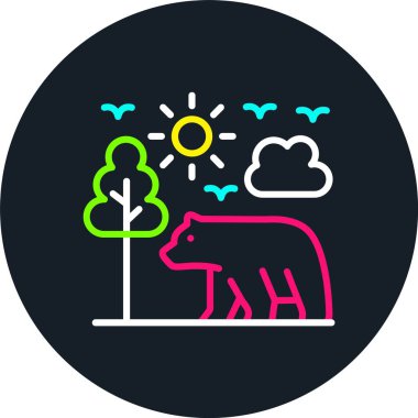 Ayı Hattı Çoklu Renk Simgesi