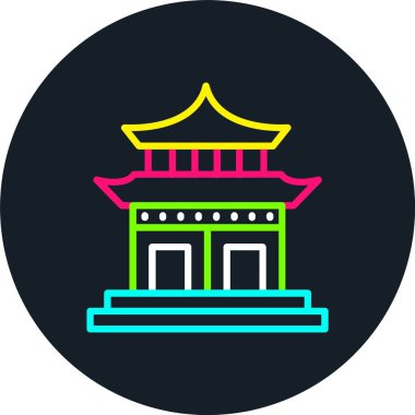 Yasak Şehir Hattı Çok Renkli Simge