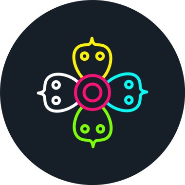 Rafflesia Çizgisi Çok Renkli Simge