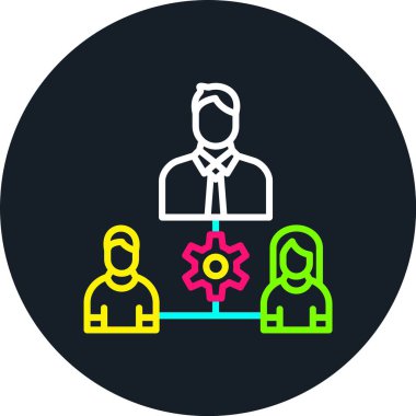 Takım Yönetimi Satırı Çok Renkli Simge