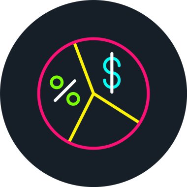 Orantı Çizgisi Çoklu Renk Simgesi