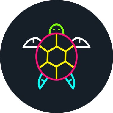 Kaplumbağa Hattı Çok Renkli Simge