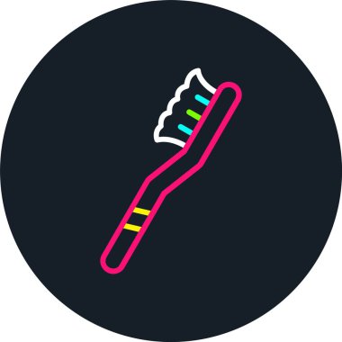 Diş fırçası Satırı Çok Renkli Simge