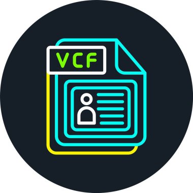 VCF Line Multi Color Icon clipart