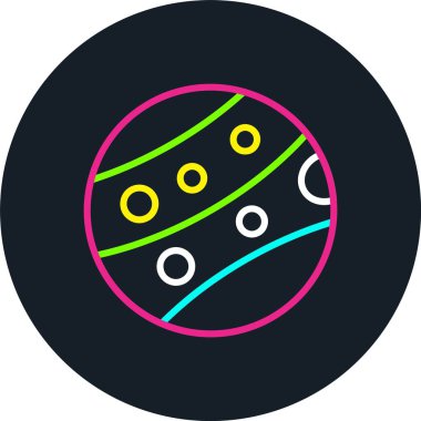 Mars Çizgisi Çoklu Renk Simgesi