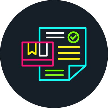 Sıralı Satır Çok Renkli Simge