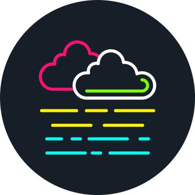 Foggy Line Çok Renkli Simge