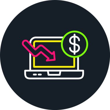 Laptop Satırı Çoklu Renk Simgesi