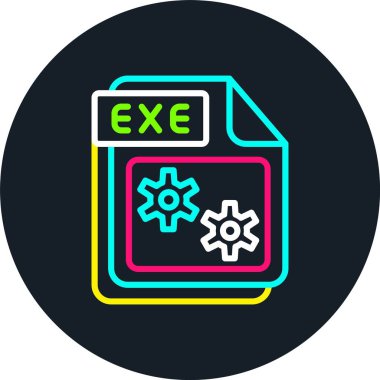 EXE Satırı Çok Renkli Simge