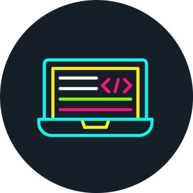 Programlama Satırı Çok Renkli Simge