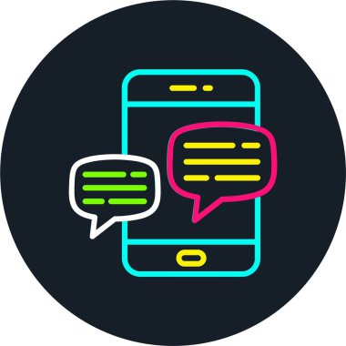 Akıllı Telefon Hattı Çok Renkli Simge