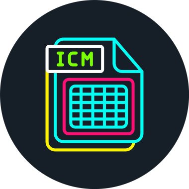 ICM Çizgisi Çok Renkli Simge