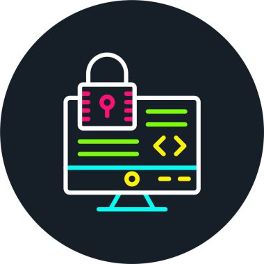 Kilitleme Hattı Çoklu Renk Simgesi