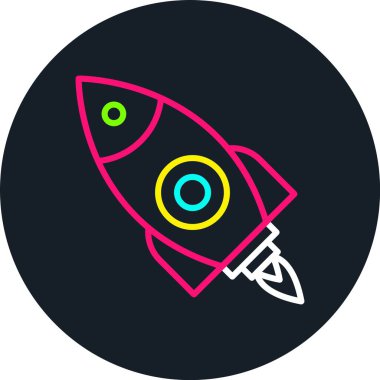 Roket Hattı Çok Renkli Simge