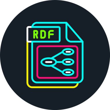 RDF Çizgisi Çok Renkli Simge