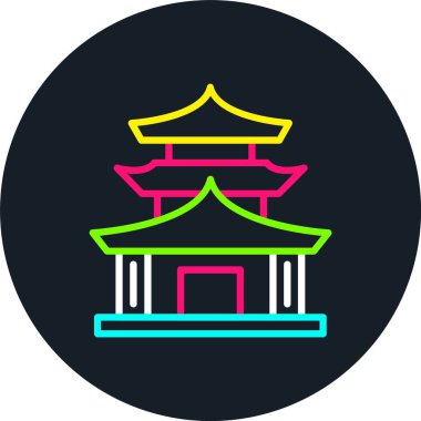 Osaka Kale Hattı Çok Renkli Simge