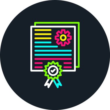 Kalite Kontrol Satırı Çok Renkli Simge