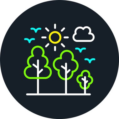 Öğleden Sonra Satırı Çok Renkli Simge