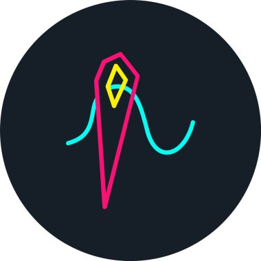 İğne Satırı Çok Renkli Simge