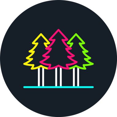 Pines Line Çoklu Renk Simgesi