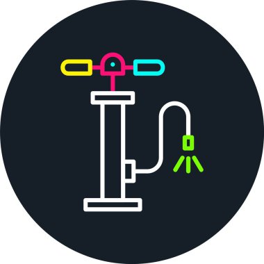 Hava Pompası Hattı Çok Renkli Simge