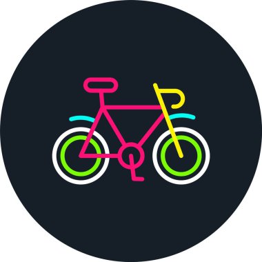 Bisiklet Hattı Çok Renkli Simge
