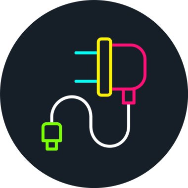 Şarj Hattı Çok Renkli Simge