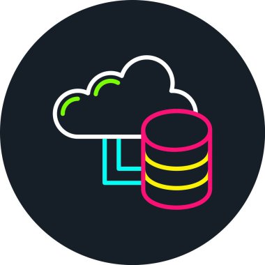 Bulut depolama Hattı Çok Renkli Simge