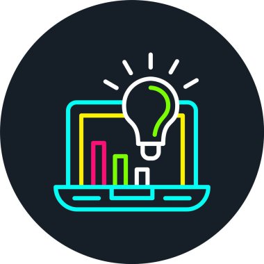 Yaratıcı Satır Çok Renkli Simge