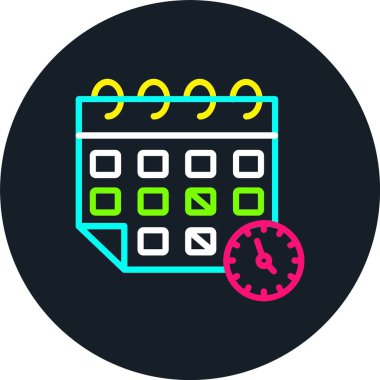 Zaman Çizelgesi Çoklu Renk Simgesi