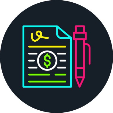 İş Anlaşması Hattı Çok Renkli Simge