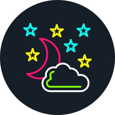 Gece Hattı Çoklu Renk Simgesi