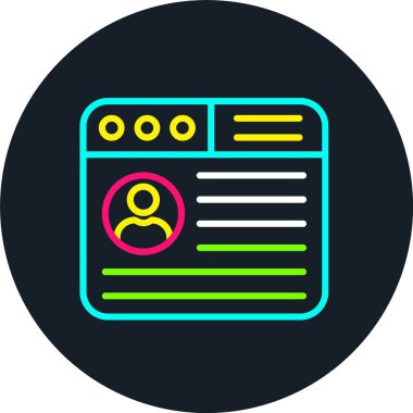 Profil Satırı Çoklu Renk Simgesi