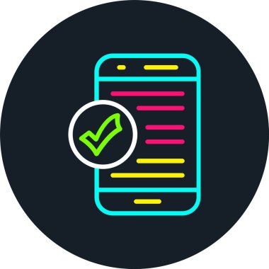 Akıllı Telefon Hattı Çok Renkli Simge