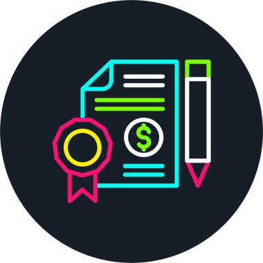 Bağ Çizgisi Çok Renkli Simgesi