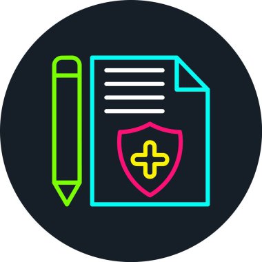 Sigorta Satırı Çok Renkli Simge