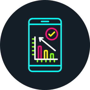 Analitik Satır Çok Renkli Simge