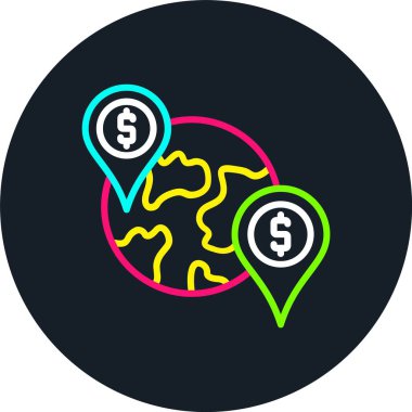 İşadamı Satırı Çok Renkli Simge