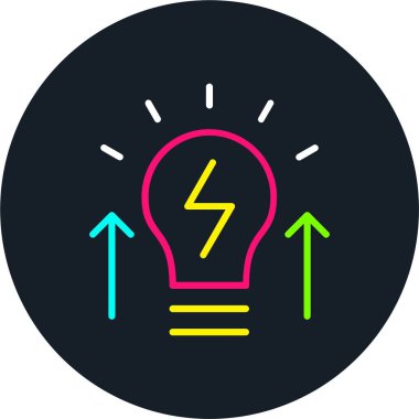 Enerji Hattı Çok Renkli Simge