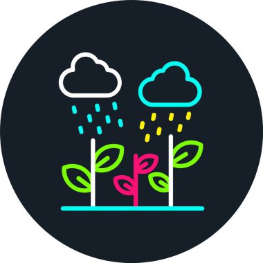 Yağmur Hattı Çoklu Renk Simgesi