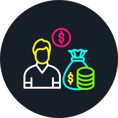 Varlık Çizgisi Çoklu Renk Simgesi