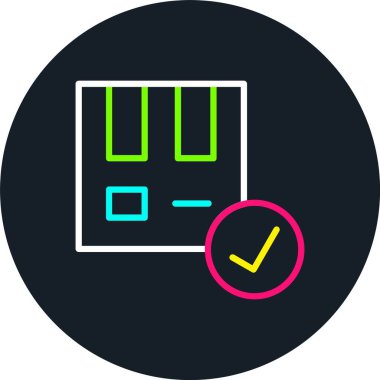 Teslimat Kutusu Satırı Çok Renkli Simge