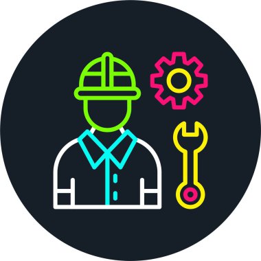 Mühendis Hattı Çok Renkli Simge