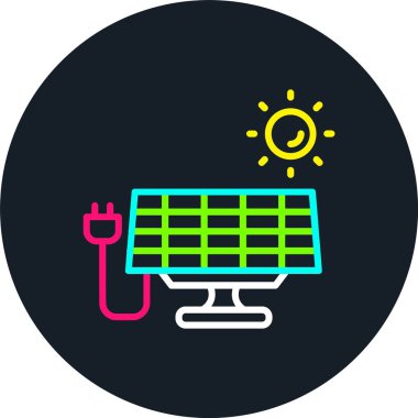 Güneş Sistemi Çizgisi Çok Renkli Simge